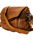 Spaghetti Western Swc164Bcg Cross Body I Vintage Handmade Drum Dyed Genuine European Cowhide Leather Women Bag Western Handbag Purse