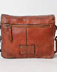 Spaghetti Western Swc169Cg Envelope Vintage Handmade Drum Dyed Genuine European Cowhide Leather Women Bag Western Handbag Purse
