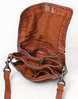 Spaghetti Western Swc169Cg Envelope Vintage Handmade Drum Dyed Genuine European Cowhide Leather Women Bag Western Handbag Purse