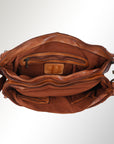 Spaghetti Western Swc171Tan Briefcase Vintage Handmade Drum Dyed Genuine European Cowhide Leather Women Bag Western Handbag Purse
