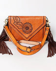 American Darling ADBGA168 Clutch Hand Tooled Genuine Leather Women Bag Western Handbag Purse