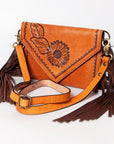 American Darling ADBGA168 Clutch Hand Tooled Genuine Leather Women Bag Western Handbag Purse
