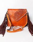 American Darling ADBGA170 Envelope Hand Tooled Genuine Leather Women Bag Western Handbag Purse