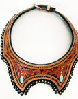 American Darling ADJWF103 Hand Tooled Carved Genuine Leather Jewelry Necklace