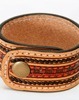 American Darling ADBRF151 Hand tooled carved Genuine Leather Bracelet women