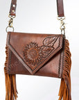 American Darling ADBGA171 Clutch Hand Tooled Genuine Leather Women Bag Western Handbag Purse