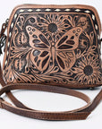 American Darling ADBG665 Coin Purse Hand Tooled Genuine Leather Women Bag Western Handbag Purse