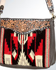 American Darling ADBGA175 Tote Hand Tooled Saddle Blanket Genuine Leather Women Bag Western Handbag Purse