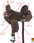 Hilason Flex Tree Western Horse Saddle In American Leather Barrel Trail