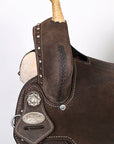 Hilason Flex Tree Western Horse Saddle In American Leather Barrel Trail