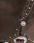 Hilason Flex Tree Western Horse Saddle In American Leather Barrel Trail