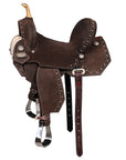 Hilason Flex Tree Western Horse Saddle In American Leather Barrel Trail