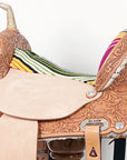 Flex Tree Western Horse Saddle American Leather Trail Barrel By Hilason