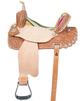 Flex Tree Western Horse Saddle American Leather Trail Barrel By Hilason