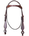 HILASON Western HorseConcho American Leather Headstall