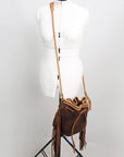 American Darling ADBGD140 Bucket Genuine Leather Women Bag Western Handbag Purse