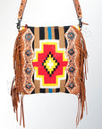 American Darling ADBG672 Large Crossbody Hand Tooled Saddle Blanket Genuine Leather Women Bag Western Handbag Purse