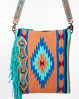 American Darling ADBG677 Crossbody Hand Tooled Saddle Blanket Genuine Leather Women Bag Western Handbag Purse