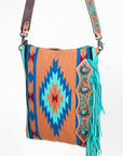 American Darling ADBG677 Crossbody Hand Tooled Saddle Blanket Genuine Leather Women Bag Western Handbag Purse