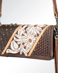 American Darling ADBG486A Wallet Hand Tooled Genuine Leather Women Bag Western Handbag Purse