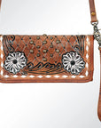 American Darling ADBG486A Wallet Hand Tooled Genuine Leather Women Bag Western Handbag Purse