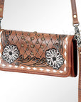 American Darling ADBG486A Wallet Hand Tooled Genuine Leather Women Bag Western Handbag Purse