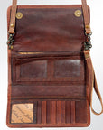 American Darling ADBG486A Wallet Hand Tooled Genuine Leather Women Bag Western Handbag Purse