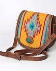 ADBG679B American Darling Hand Tooled Saddle Blanket Genuine Leather Women Bag Western Handbag Purse