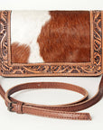 American Darling Cross Body Hand Tooled Hair on Genuine Leather Western Women Bag Handbag Purse |