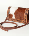 American Darling Cross Body Hand Tooled Hair on Genuine Leather Western Women Bag Handbag Purse |