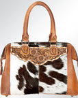 American Darling ADBG688 Tote Hand Tooled Hair-On Genuine Leather Women Bag Western Handbag Purse