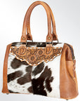 American Darling ADBG688 Tote Hand Tooled Hair-On Genuine Leather Women Bag Western Handbag Purse