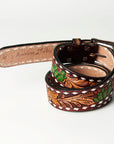 American Darling ADBLF112-L Beautifully Hand Tooled Genuine American Leather Belt Men and Women