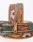American Darling Beautifully Hand Tooled Genuine American Leather Belt Men and Women