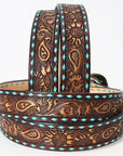 American Darling ADBLF115-L Beautifully Hand Tooled Genuine American Leather Belt Men and Women