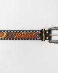 American Darling ADBLF116-L Beautifully Hand Tooled Genuine American Leather Belt Men and Women