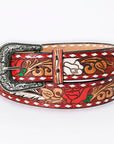 American Darling Beautifully Hand Tooled Genuine American Leather Belt Men and Women