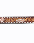 American Darling ADBLF119-L Beautifully Hand Tooled Genuine American Leather Belt Men and Women