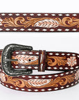 American Darling ADBLF119-L Beautifully Hand Tooled Genuine American Leather Belt Men and Women