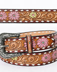 American Darling ADBLF121-L Beautifully Hand Tooled Genuine American Leather Belt Men and Women
