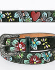 American Darling ADBLF125-L Beautifully Hand Tooled Genuine American Leather Belt Men and Women