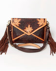 American Darling Envelope Hand Tooled Genuine Leather Women Bag Western Handbag Purse