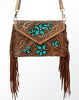 American Darling Envelope Hand Tooled Genuine Leather Women Bag Western Handbag Purse