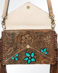 American Darling Envelope Hand Tooled Genuine Leather Women Bag Western Handbag Purse