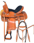 COMFYTACK Western Kids Youth Children Miniature Pony Saddle Leather Trail Tack