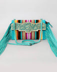 American Darling Hand Tooled Saddle Blanket Genuine Leather Women Bag Western Handbag Purse