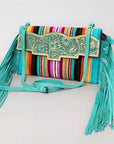 American Darling Hand Tooled Saddle Blanket Genuine Leather Women Bag Western Handbag Purse
