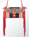 American Darling Hand Tooled Saddle Blanket Genuine Leather Women Bag Western Handbag Purse