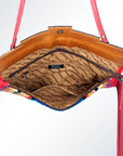American Darling Hand Tooled Saddle Blanket Genuine Leather Women Bag Western Handbag Purse