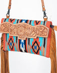 American Darling Hand Tooled Saddle Blanket Genuine Leather Women Bag Western Handbag Purse